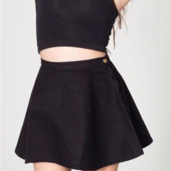 Black Denim Circle Skirt - Picture 1 of 1